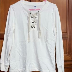 Old navy tie up sweater